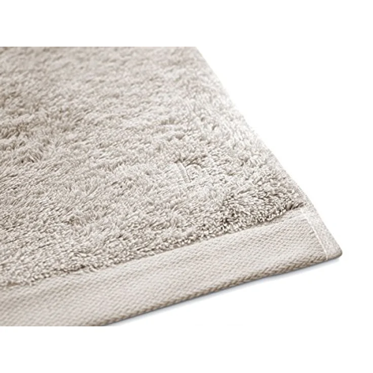 Herzbach Home Saunatuch, Sand, 80x200 cm, 100% Premium-Baumwolle, hohe Grammatur 550 gsm, stilvolles Design mit Bordüre und Aufhänger – Bild 4