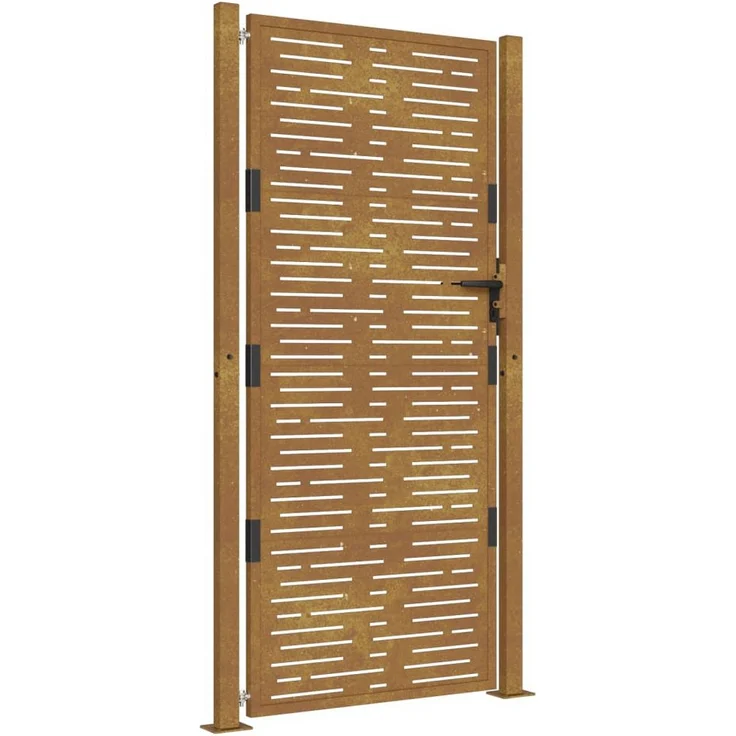 vidaXL Gartentor aus Cortenstahl, 105 x 180 cm, Rostig – Bild 1