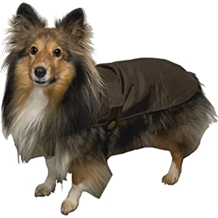 Fashion Dog Hunde-Regenmantel mit Fleecefutter - Braun - 47 cm – Bild 2