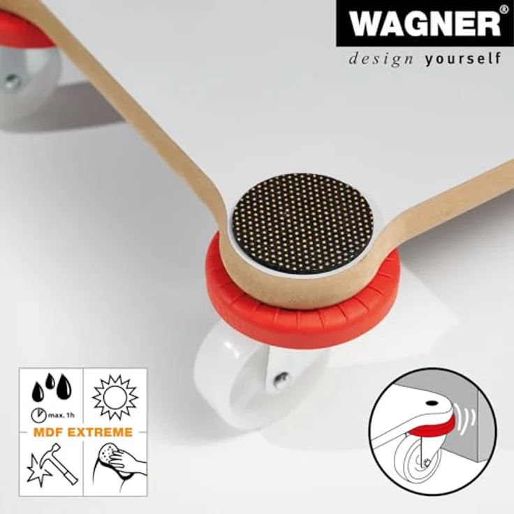 WAGNER Transportroller Möbelhund, Transporthilfe mit 200 kg Tragkraft, 52 x 32 x 10,5 cm, MDF mit Spezialbeschichtung, Anti-Rutsch-Pads, Schutzprotektoren, Made in Germany – Bild 4