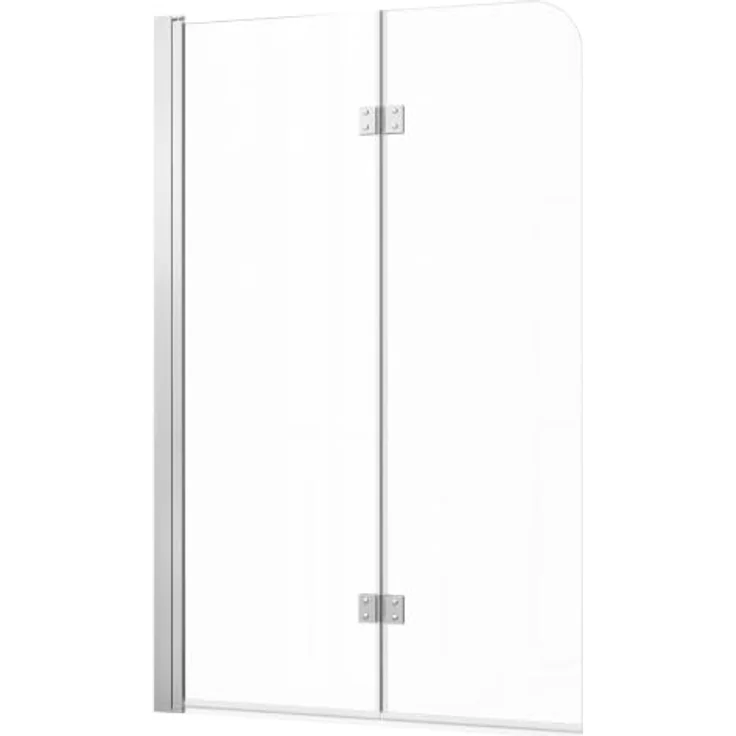 VEVOR Rahmenlose Badewannen-Duschkabine, 86 cm B x 140 cm H, 180° drehbare Tür aus 6 mm Sicherheitsglas, Schwarz – Bild 9
