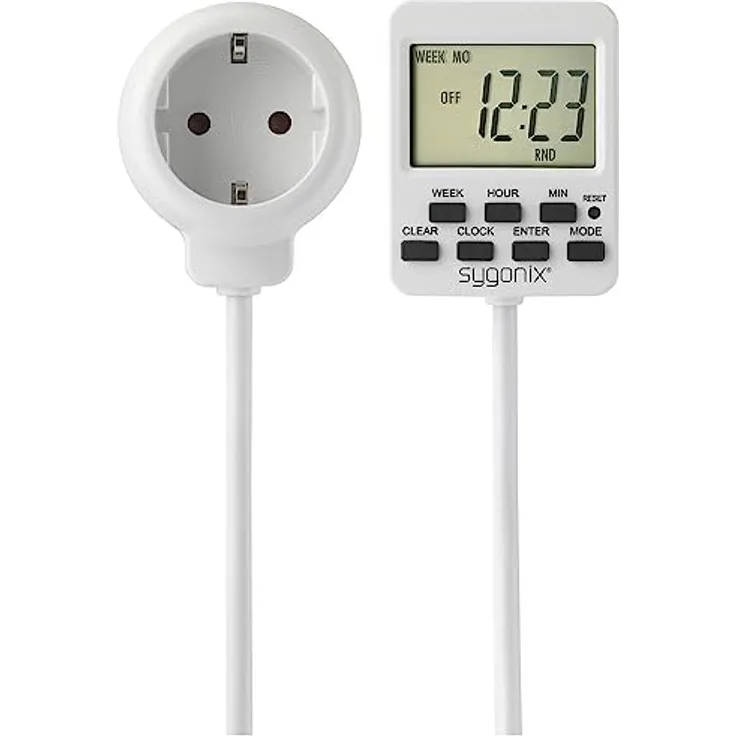 Sygonix SY-5178380 Zeitschaltuhr digital Wochenprogramm 3500 W Countdown-Funktion, Dauerbetrieb, Programmierfunktion, Zufallsfunktion, Timer-Funktion (SY-5178380)