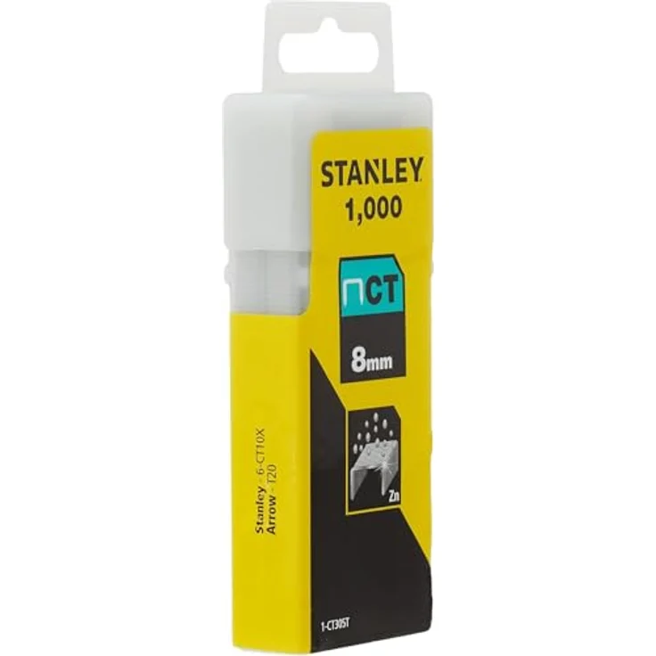 Stanley 1-CT305T Flachklammern 8 mm, 1000er Set für Kabelklammergerät 6-CT-10 – Bild 1
