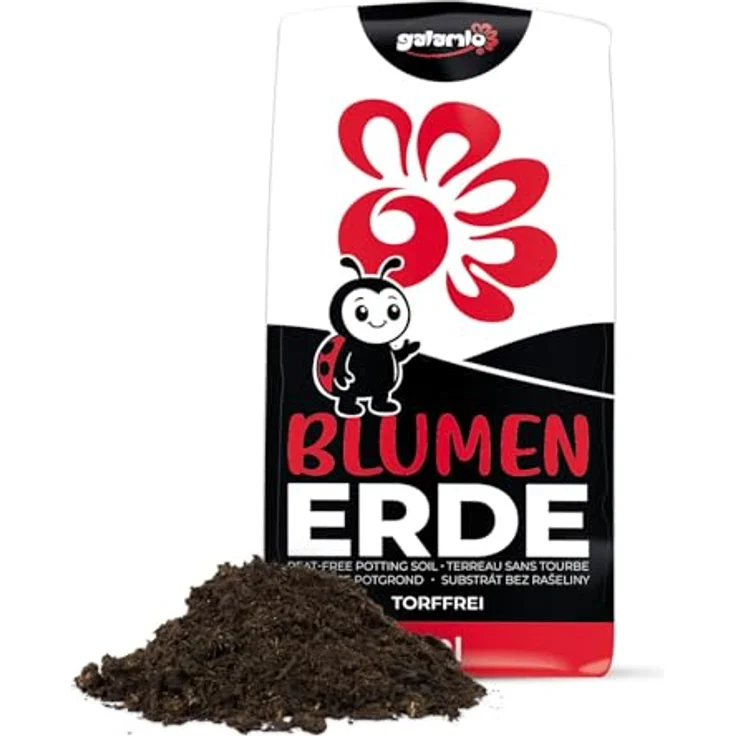 Galamio Blumenerde torffrei, Gebrauchsfertige Gartenerde in 1 Palette (15 x 40 l / 600 Liter) – Bild 3