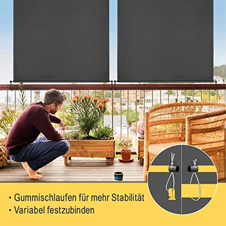 Sol Royal Senkrechtmarkise SolVision MS5 140x250 cm anthrazit – Bild 5