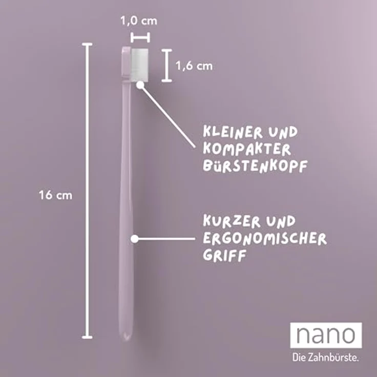 nano Die Zahnbürste. 2er-Pack | Kinder Zahnbürste | 18.000 Borsten | Weiche Zahnbürste | Extra weich | Baby Zahnbürste | Super soft | Sensitiv | Sanfte Zahnbürste | Altrosa - Preisvergleich – Bild 4