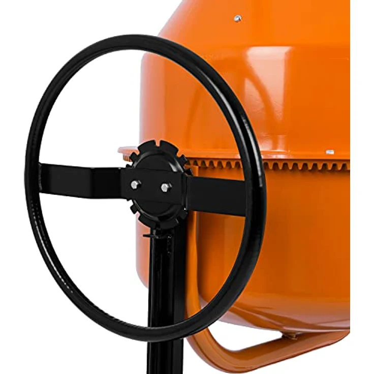 EBERTH Eberth - 140 L Betonmischer Handrad, 2 Räder, Fußplatte, robuster Motor, stabiles Stahlgestell Zementmischer Betonmischmaschine – Bild 3