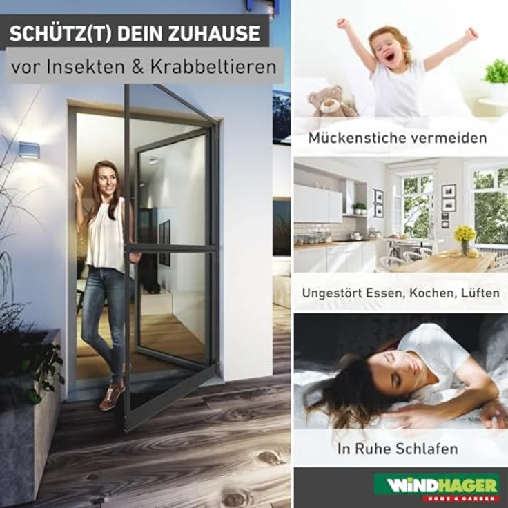 Windhager IS ALU Scharniere, 3 Stück mit stufenlos einstellbarer Schließkraft für Spannrahmenfenster und -türen – Bild 2