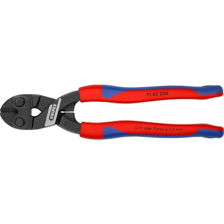 KNIPEX 71 02 200 CoBolt Kompakt-Bolzenschneider schwarz atramentiert mit schlanken Mehrkomponenten-Hüllen 200 mm – Bild 3