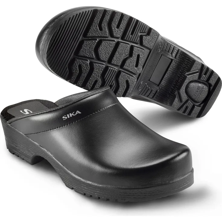Sika Flexika offener Clog Schwarz, flexibel und langlebig, Größe 35