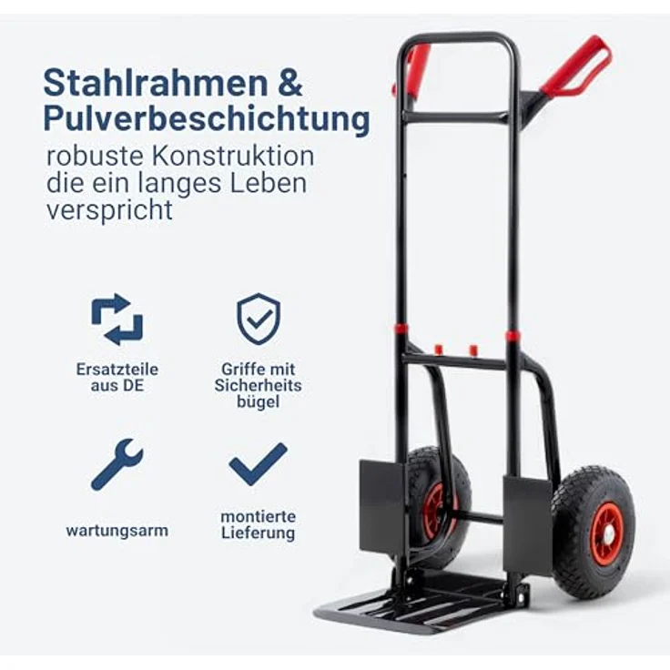 Pallit Sackkarre klappbar für 200 kg DIABLO, Transportwagen mit robusten Rädern, 9 kg leicht, in schwarz – Bild 5