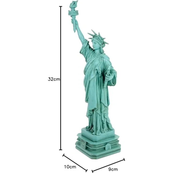 Freiheitsstatue Statue of Liberty grün 32 cm New York Figur Skulptur Deko – Bild 6