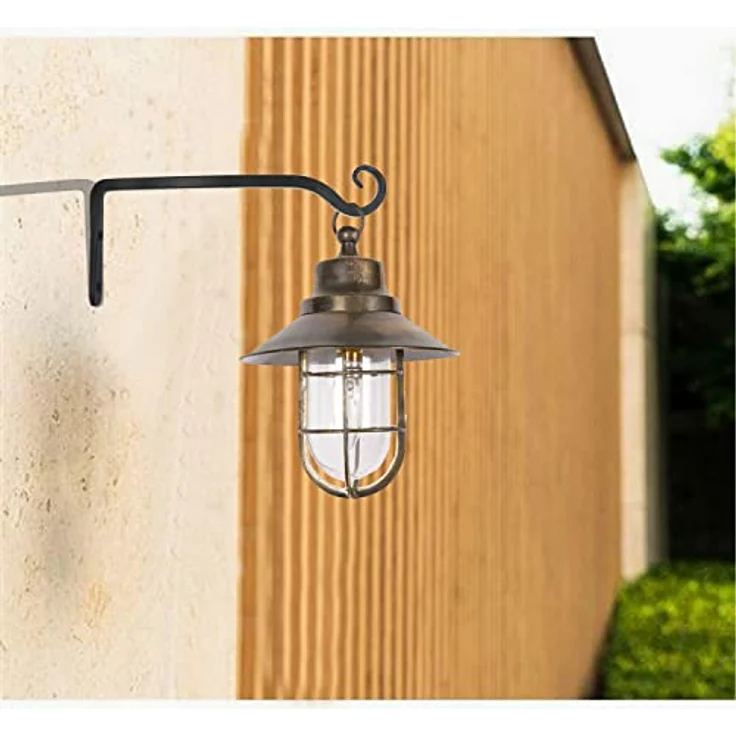 LOOGI Pflanzenhalterung Blumenampelhalter, 25 cm Eisen Wandhaken für Pflanzer und Dekoration - 2 Stück, rostbeständig und handgeschmiedet – Bild 5