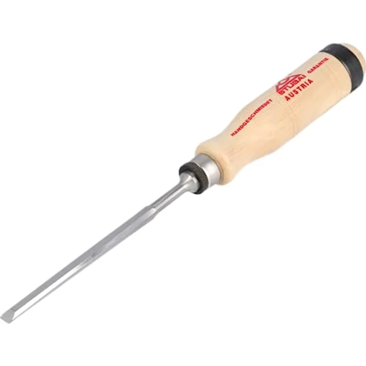 STUBAI 3531 Spezial Stemmeisensatz Stechbeitel Set mit Holzgriff aus Weißbuche, schwedische Form, 6-teiliges Set (6, 10, 13, 16, 20, 26 mm), Stemmeisen zur präzisen Bearbeitung von Holz, Stecheisen für Schreiner Tischler Heimwerker – Bild 2