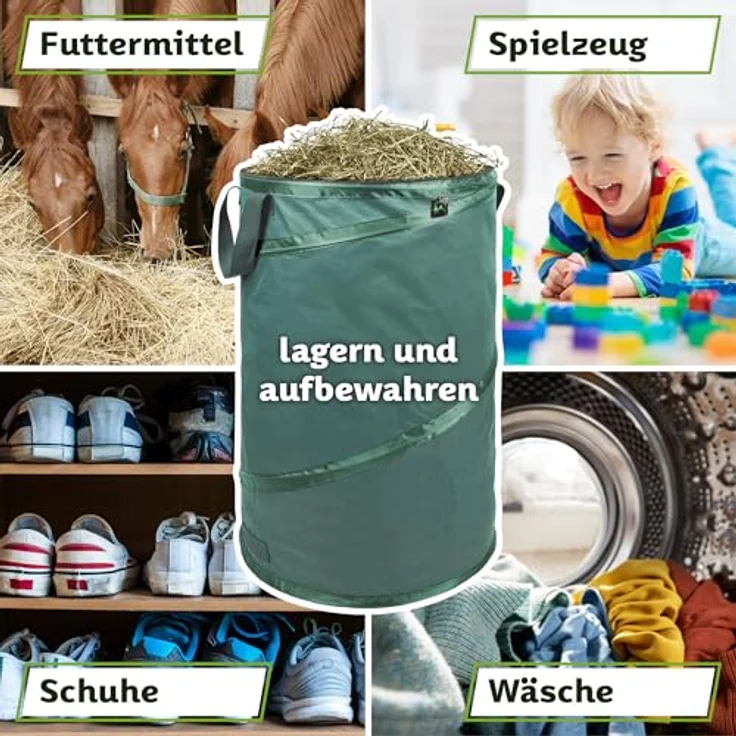 TTL Garden Pop Up Laubsäcke 3 x 120L, Gartensack, robuster Sack für Gartenabfall, Abfallsack faltbar – Bild 7