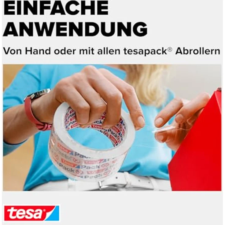 tesa Packband ''Crystal Clear'', kristall-klar, 3 Rollen, 66m x 50mm - Preisvergleich – Bild 4