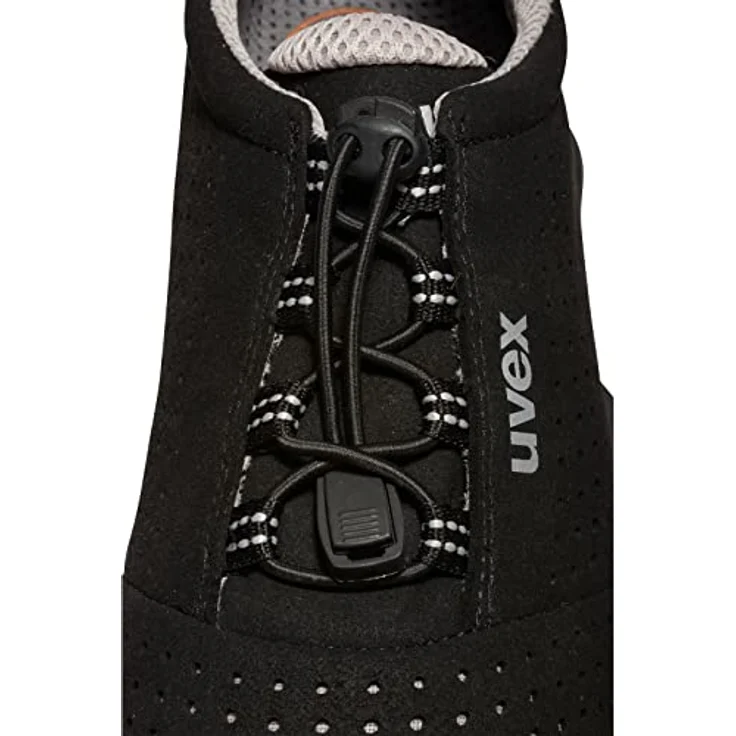 Uvex Motion Style Halbschuh S1 SRC ESD, Sicherheitsschuhe mit Stahlkappe, atmungsaktiv und rutschfest, Schwarz, Größe 48 – Bild 7
