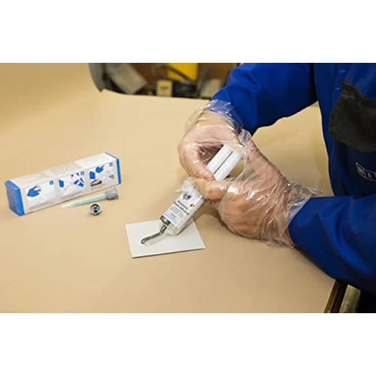 WEICON Aluminium-Minutenkleber, Epoxidharzkleber, 24 ml, zweikomponentig, zum Auffüllen von Rissen und Löchern, geruchsarm und mechanisch bearbeitbar – Bild 3
