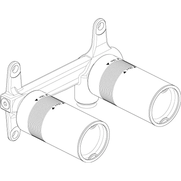 Ideal Standard UP-Grundkörper Bausatz A1313NU, Spültischarmatur mit keramischen Dichtscheiben und 100 Grad Schwenkbereich – Bild 2
