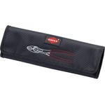 Knipex Werkzeugtasche Rolltasche für ®-Frontgreifzange Leer, 4 Fächer, strapazierfähiges Polyester-Gewebe, Klettverschluss, Schwarz