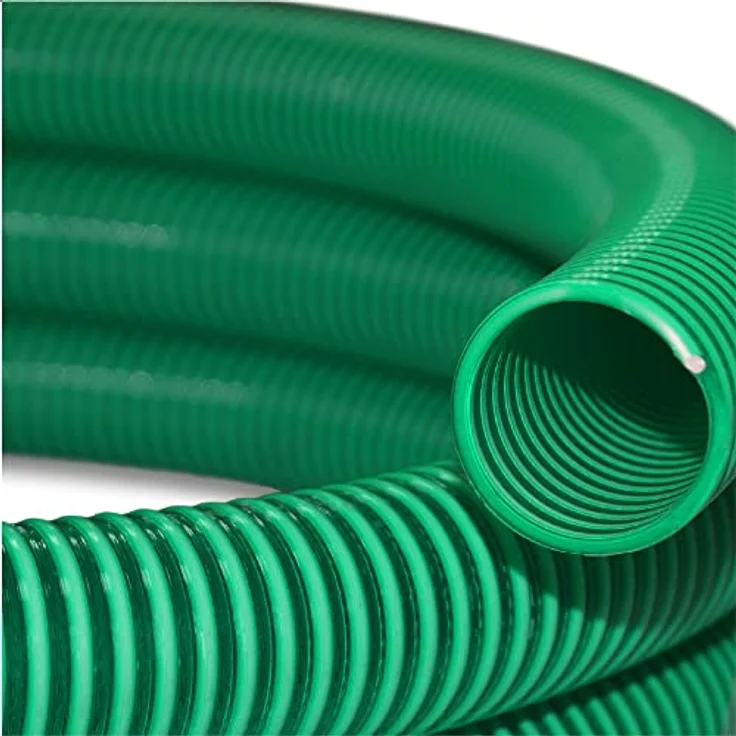 Wiltec Teichschlauch 25m, flexibler Saug- und Druckschlauch, 50mm (2"), grün, temperaturbeständig von -5°C bis 60°C, Made in Europe – Bild 4