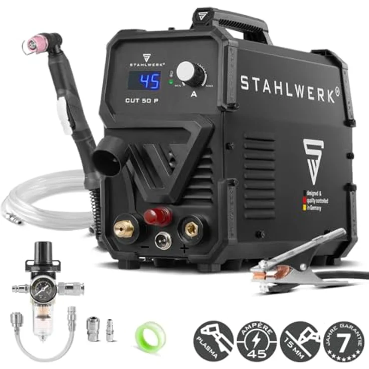 STAHLWERK CUT 50 P, Plasmaschneider mit 45 Ampere und 15 mm Schneidleistung, inkl. Profi-Zubehörset – Bild 2