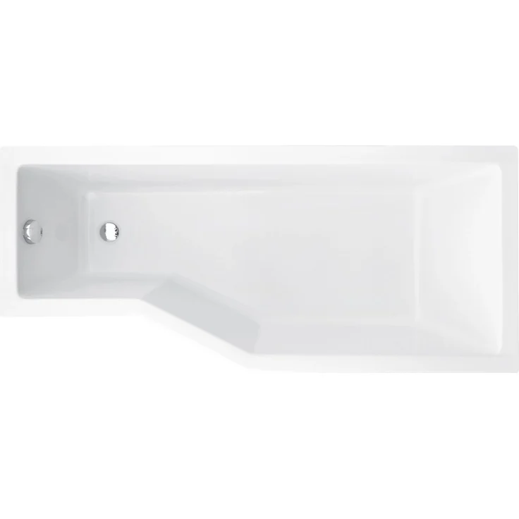Bad Land INTEGRA Eckbadewanne 170x75 cm, rechte Ausführung, schneeweiß, mit antibakterieller Beschichtung und kratzfester Oberfläche