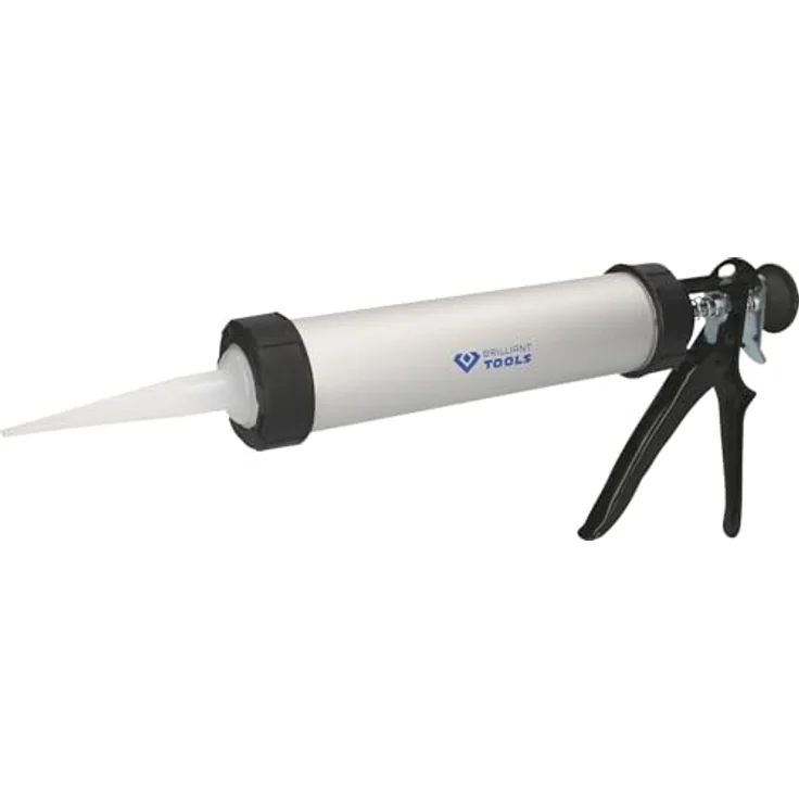 BRILLIANT TOOLS Kartuschen-Pistole BT094901, 310 ml, Aluminiumgehäuse, stufenloser Vorschub, langlebig für Dichtstoffe – Bild 1