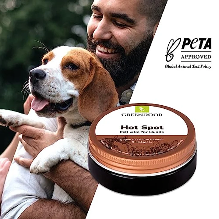 GREENDOOR Hot Spot Fellpflege Balsam für Hunde, mit Lanolin und Rapsöl, zur Linderung von Juckreiz und Entzündungen – Bild 5