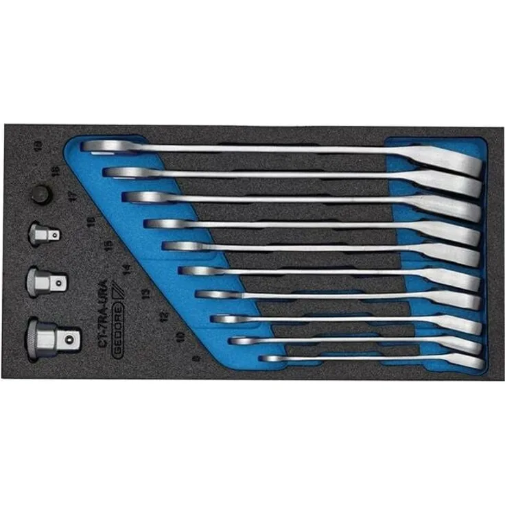 Gedore EI-1500 CT1-7RA-URAL Check-Tool-Modul, 2-farbige Schaumstoffeinlagen in blau und schwarz, geeignet für sensible Bereiche, VDE zertifiziert