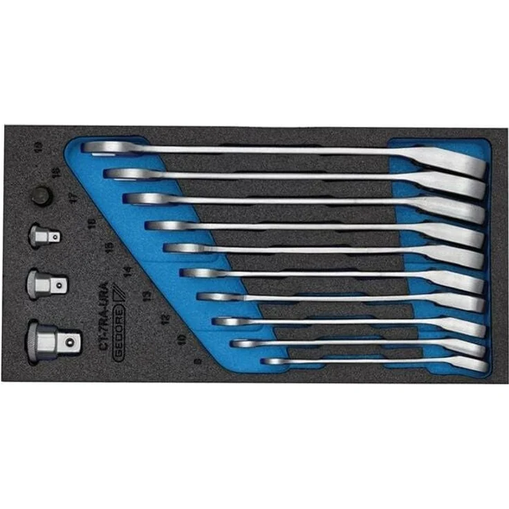 Gedore EI-1500 CT1-7RA-URAL Check-Tool-Modul, 2-farbige Schaumstoffeinlagen in blau und schwarz, geeignet für sensible Bereiche, VDE zertifiziert