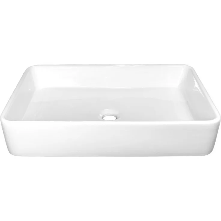 NEG Aufsatzwaschbecken NEG Aufsatz-Waschbecken Uno71A (eckig) (71A), Sanitärkeramik mit Nanobeschichtung, weiß - Preisvergleich