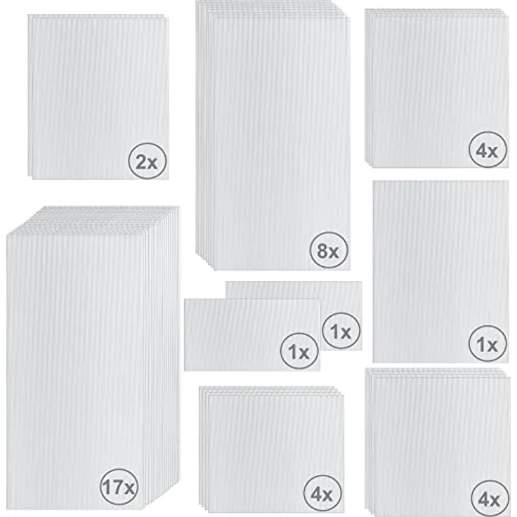 Zelsius Hohlkammerstegplatten Set 42-teilig | 6 mm Gewächshausplatte | Ersatzplatten für Gewächshaus, Garten Treibhaus