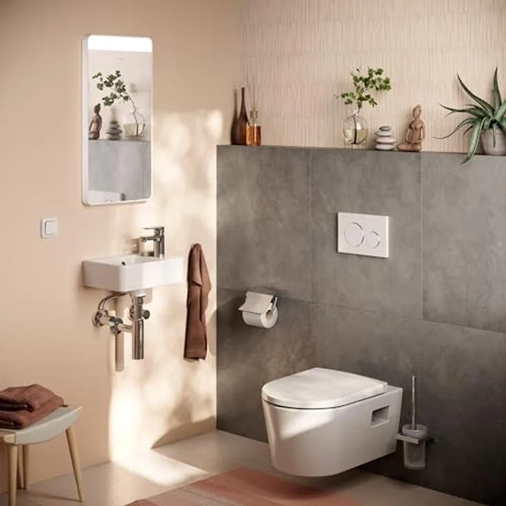 hansgrohe EluPura S, Wand-WC mit integrierter Toilette und Bidet, weiße Keramik, HygieneEffect, 4,5 Liter Spülwasserbedarf – Bild 8