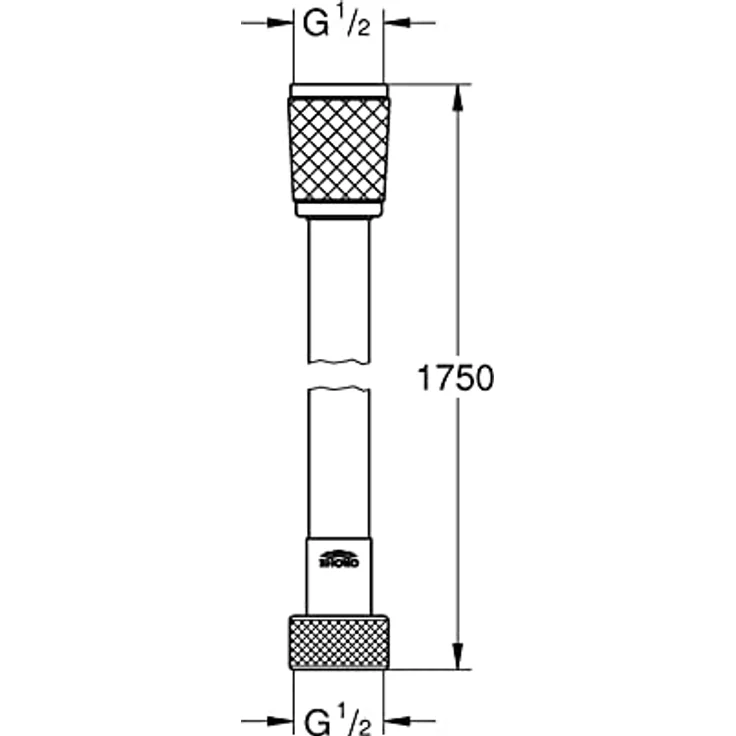 GROHE Vitalioflex Comfort - Brauseschlauch (1750 mm, druckbeständig, knickfest, universaler Anschluss), chrom, 28745002 – Bild 2