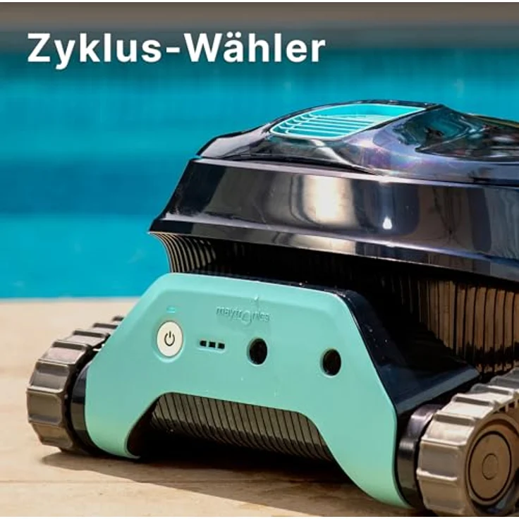 Dolphin Liberty 300 Delphindraht Vakuum / Wireless Poolroboter - Mayronics, induktives Laden, Eco-Modus, kabellos, PVC Lamellenbürste – Bild 6