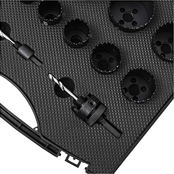 STIER Lochsägen-Set, HSS-Co8 Bimetall, 14-teilig 20, 22, 25, 32, 35, 40, 44, 51, 60, 68 & 76 mm, für Handbohrmaschinen, Lochkreissäge Bohrkronen für Kunststoffe, Metall, Laminat u.v.m. – Bild 4