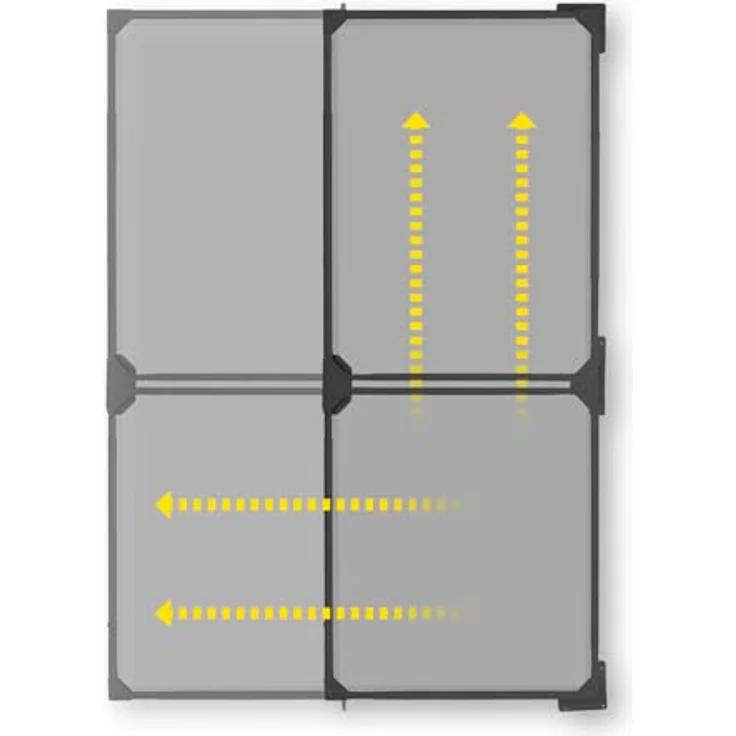 EASYmaxx Insect Protect Fliegengitter Balkontür, Teleskop Insektenschutz ohne Bohren, max. 122 x 285 cm, integriertes Netz, magnetischer Verschluss – Bild 1