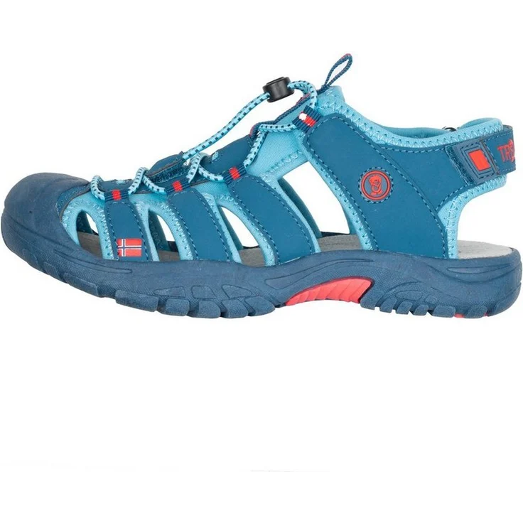 TROLLKIDS Kvalvika Kinder Outdoorsandale Zehenschutz, Schnelltrocknende robuste Sportsandale - Blau – Bild 1