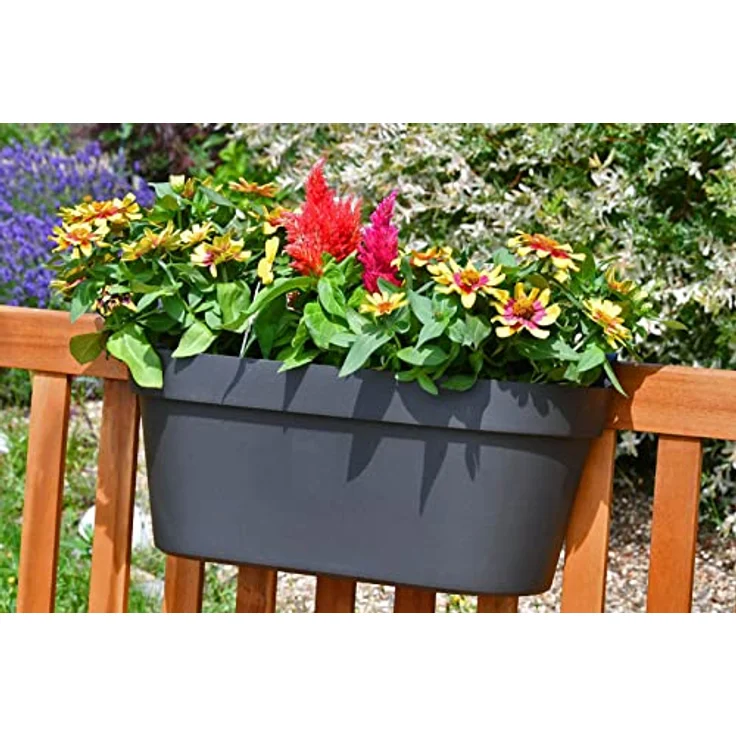 GAUTZSCH Pflanzkasten Cassetta UP, hängbar, 50 cm, anthrazit, UV- und frostbeständig, 9 l – Bild 3