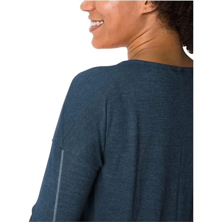 Vaude Neyland, Damen-Shirt mit ¾-Ärmeln, schnelltrocknend und geruchsresistent, Blau, Größe 44 – Bild 6