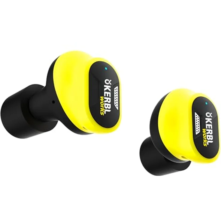Kerbl Gehörschutzstöpsel Kerbl works Buds BT, In-Ear Kopfhörer mit Bluetooth, Geräuschunterdrückung und Awareness-Modus, 31 dB Lärmschutz, Schwarz – Bild 1
