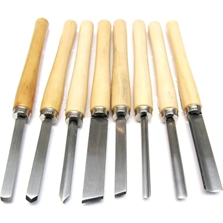 Drechselmesser Set 8-tlg. Drechselbeitel Drechseleisen Satz Drechselbank Beitel – Bild 2