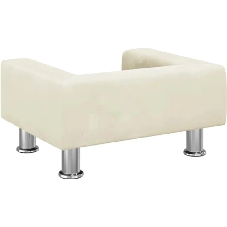 vidaXL Hundematratze, Samt Sofa für kleine Hunde, Creme – Bild 6