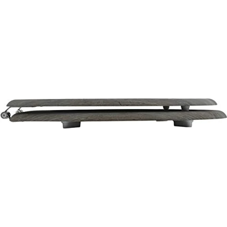 MSV WC-Sitz Blue Ridge, MDF 42,5 cm x 36,5 cm x 5 cm, braun mit Edelstahl-Scharnieren und hygienischer Oberfläche – Bild 3