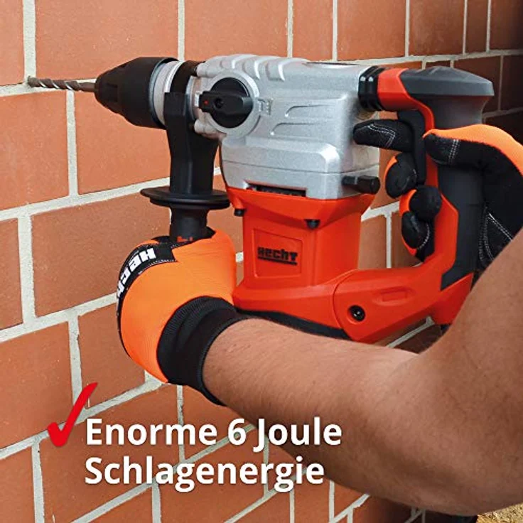 Hecht Bohrhammer 1036, 1500W SDS-Plus, 4250 U/min, mit Koffer und Zubehör für Beton und Stein – Bild 2