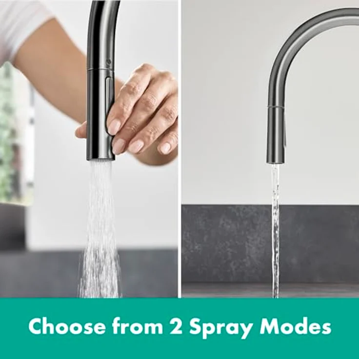 hansgrohe Talis M54 Einhebel-Küchenmischer 210, Ausziehbrause mit Schwenkbereich, Chrom, 8 l/min Durchflussmenge – Bild 3