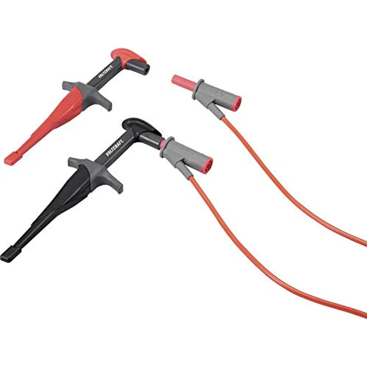 VOLTCRAFT MSK-115, Sicherheits-Abgreifklemmen-Set, 4 mm Buchse, CAT III 1000 V, schwarz und rot, Nennstrom 1 A – Bild 3