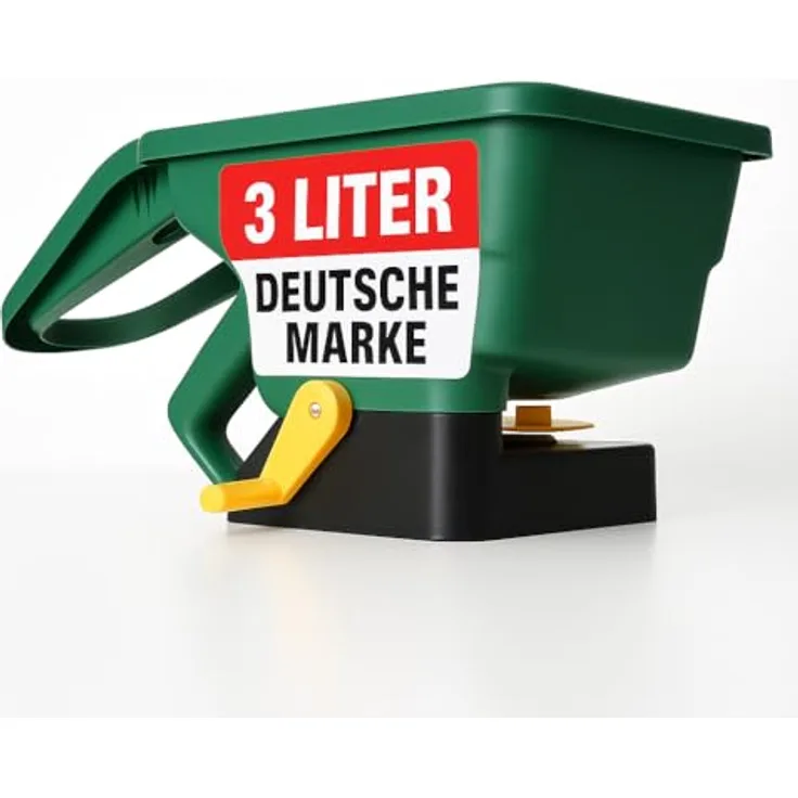 Onbest Handstreuer 3 Liter, universeller Streugerät mit innovativem Handgriff und flexibler Streubreite für Aussaathilfe im Garten und Winterdienst
