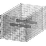 bellissa Gabionen-Hochbeet Premium 4-Eck - 95593 - Steinkorb-Pflanzkübel rechteckig - Bausatz inkl. Trennfolie - 200 x 120 x 100 cm Outdoor